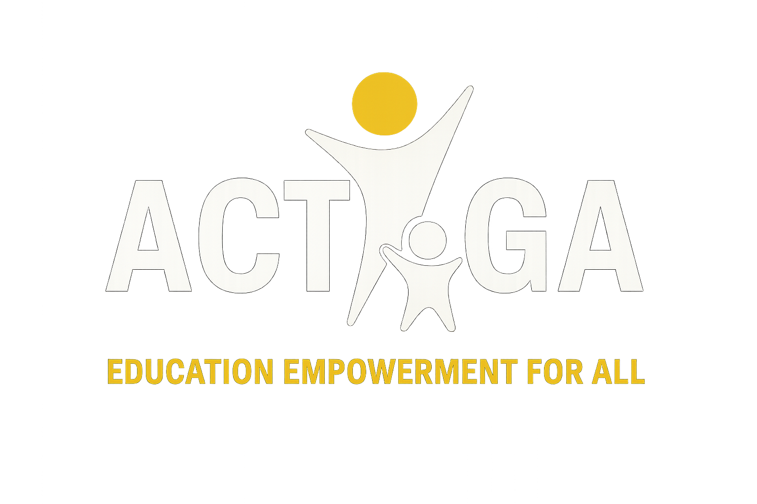 ACT GA Logo Transparent white and Yellow Logo in middle Act Ga Logo Transparent White And Yellow Family In Middle